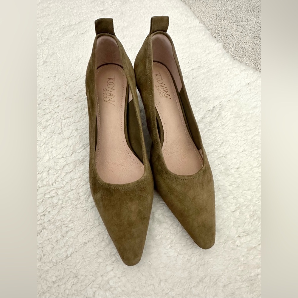 like brand new green high heels